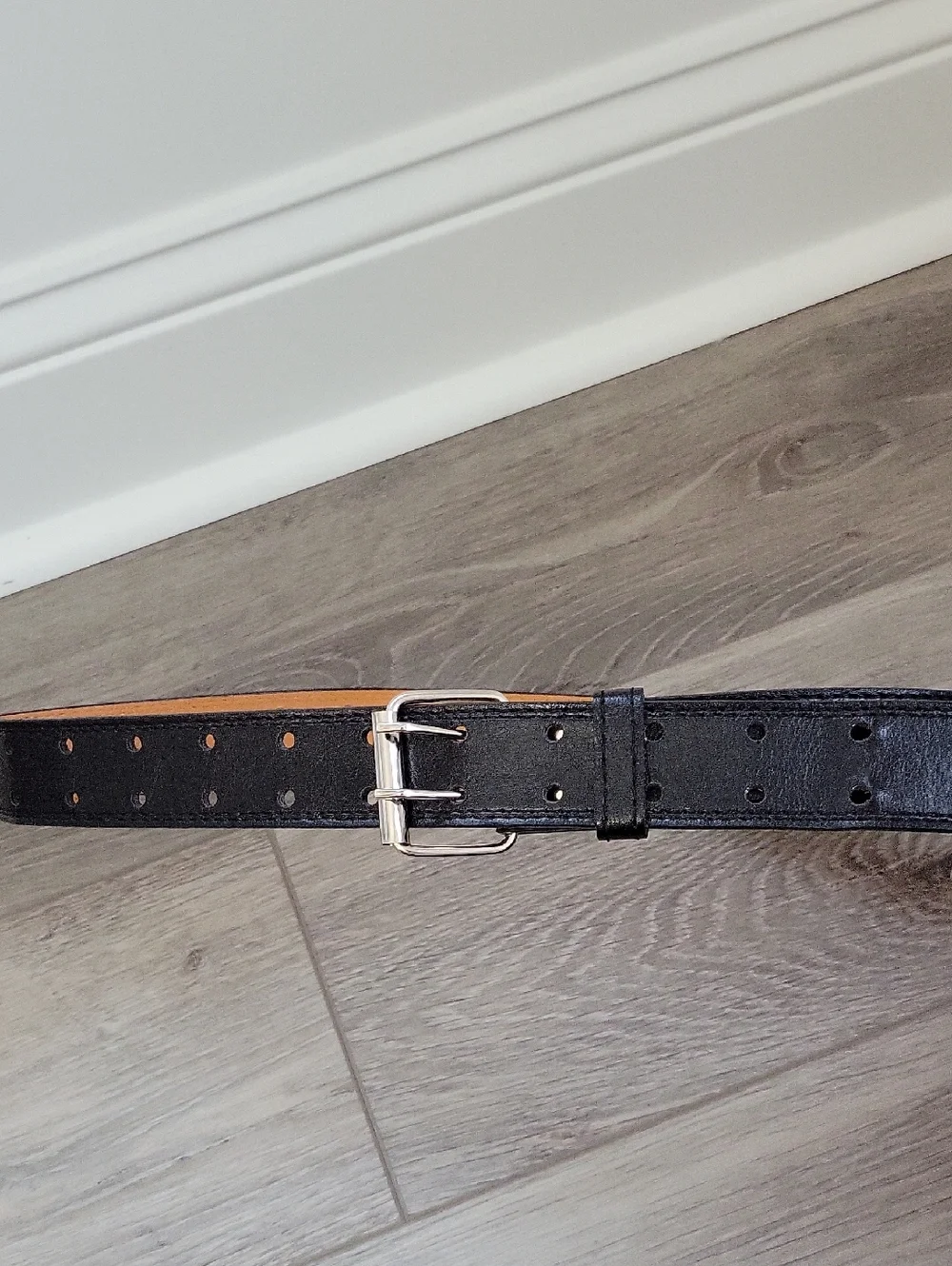 Barbados Genuine Leather Black Belt Size Medium [ 34-36 ]